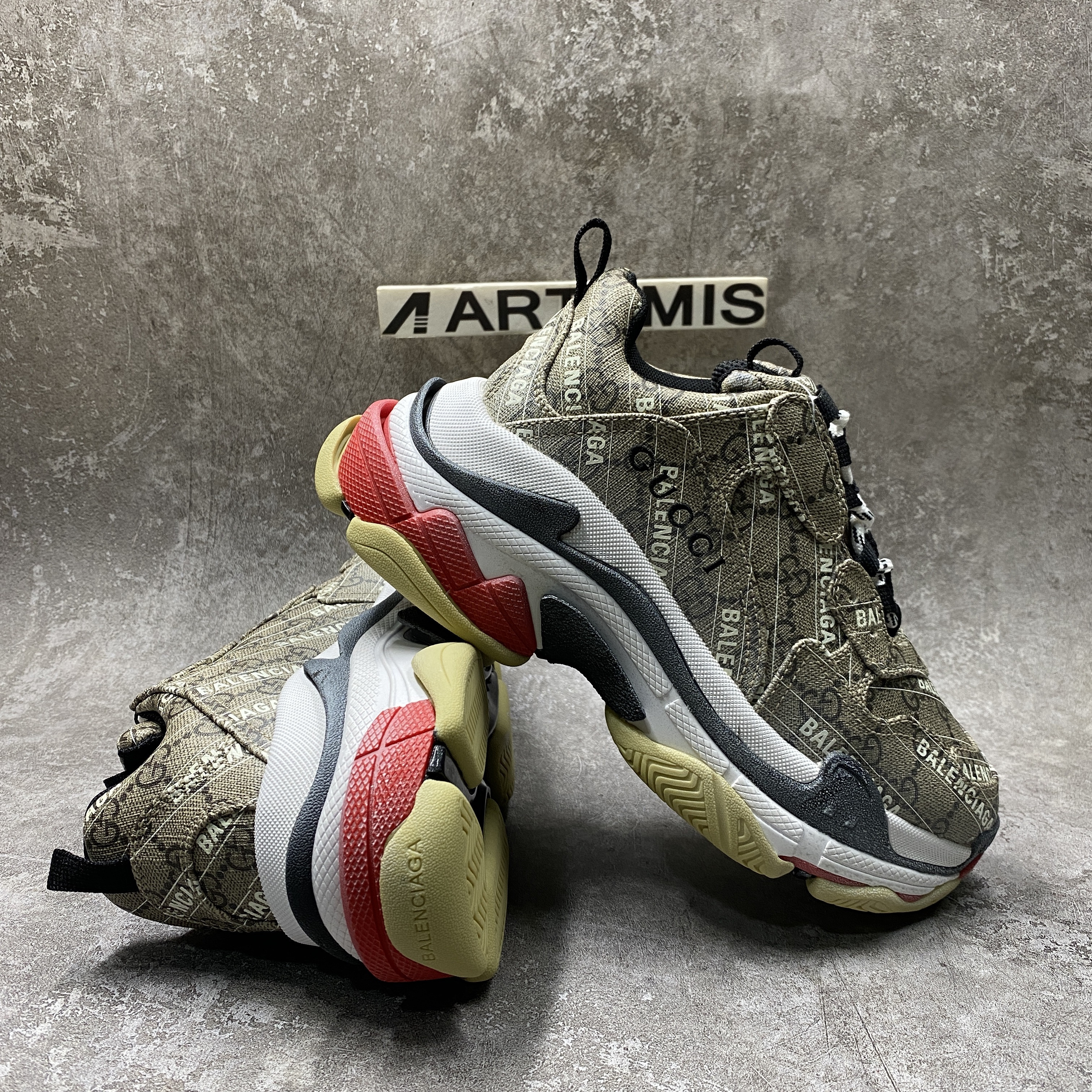 Balenciga x G The Hacker Project Triple S Beige