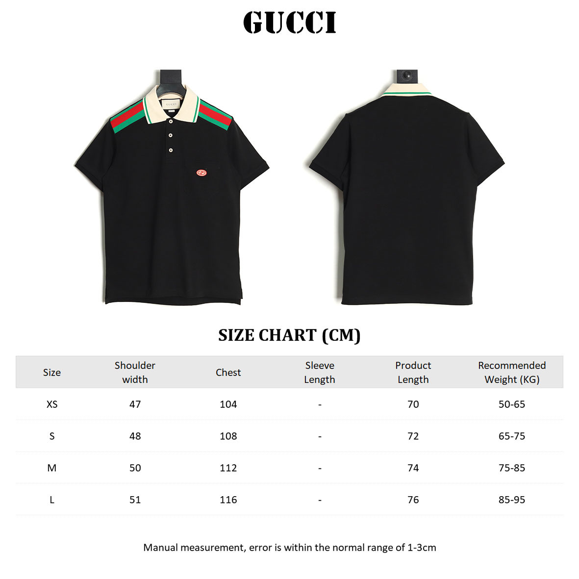 G*u*i 24ss short-sleeved polo shirt