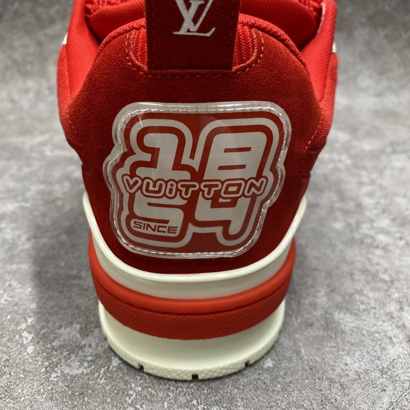 LV Skate Sneaker Red White
