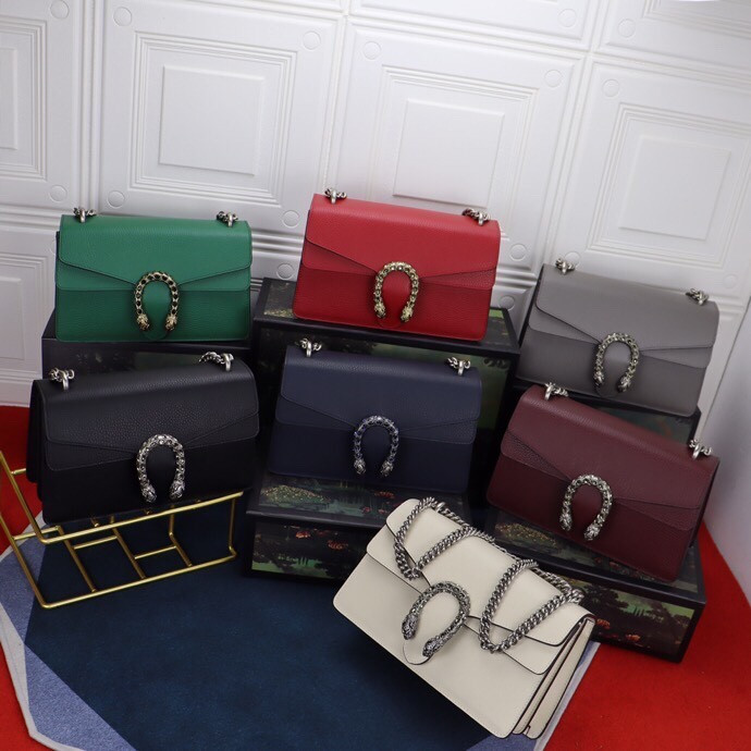 G*u*i dionysus small shoulder bag white 28x18x9cm