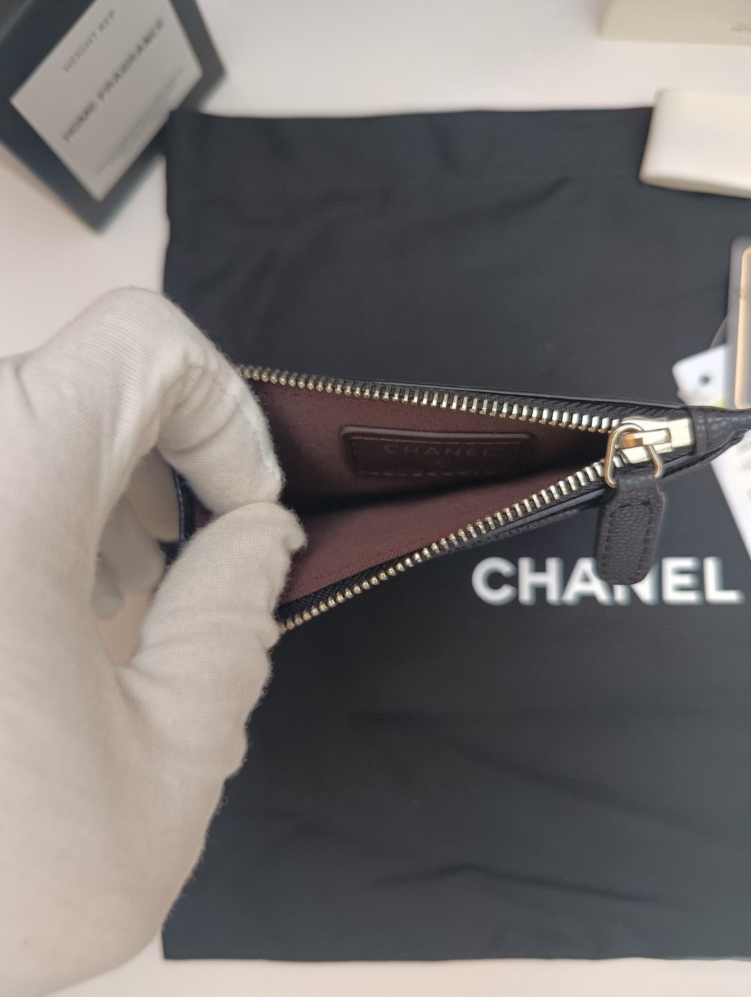 Ch*el card holder 9x11.5cm