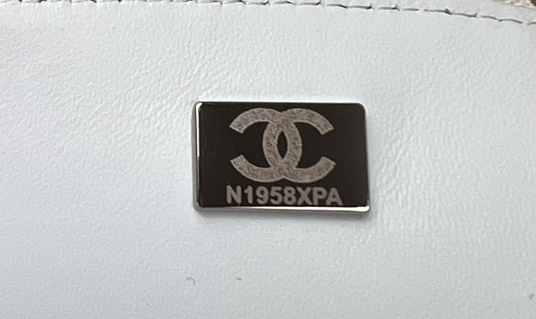 Ch*el classic 11.12 handbag tweed & silver-tone metal 6 × 9.9 × 2.5 in