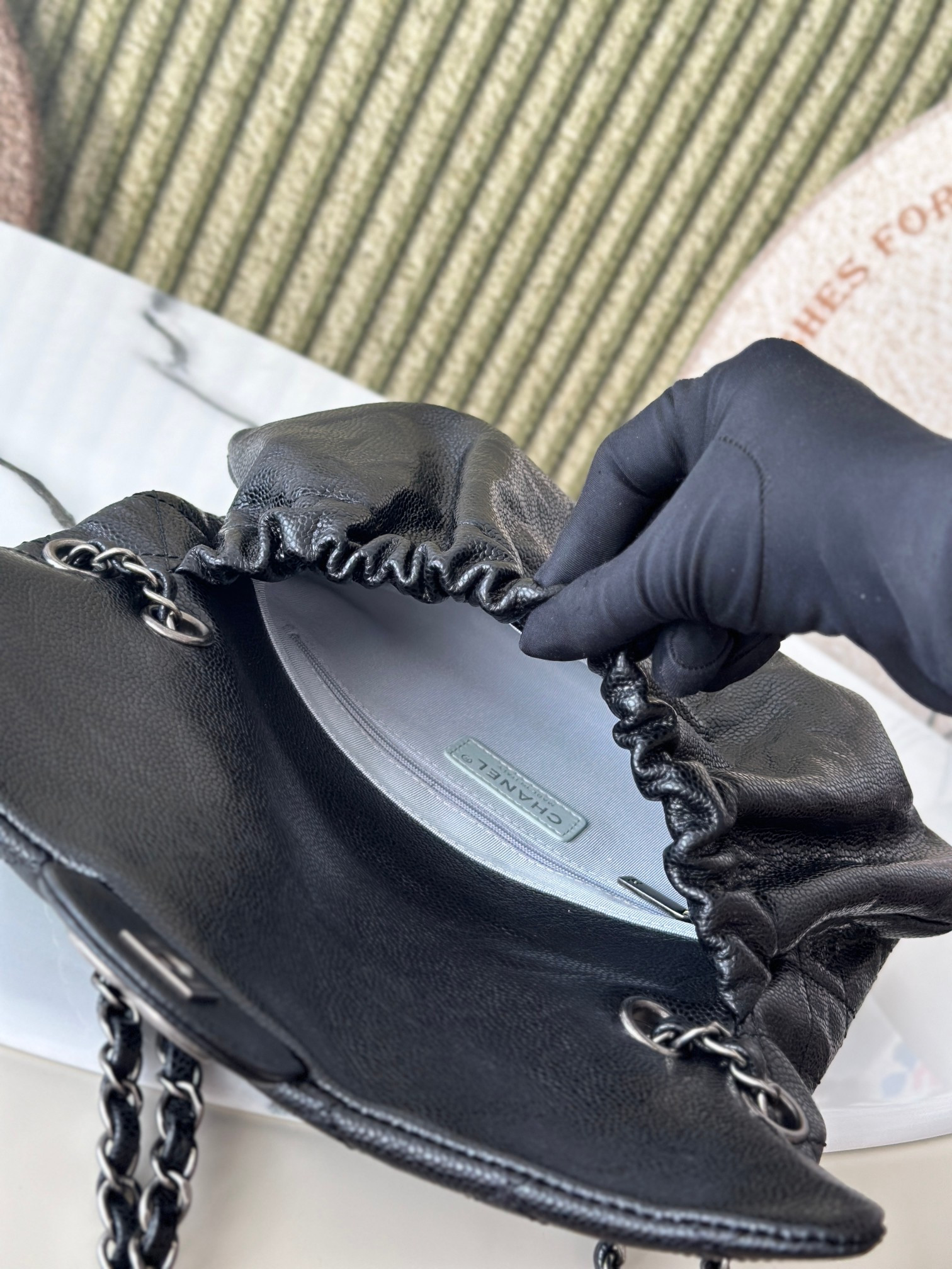 Chane Vintage Flap Cloud Bag 30x18x4cm