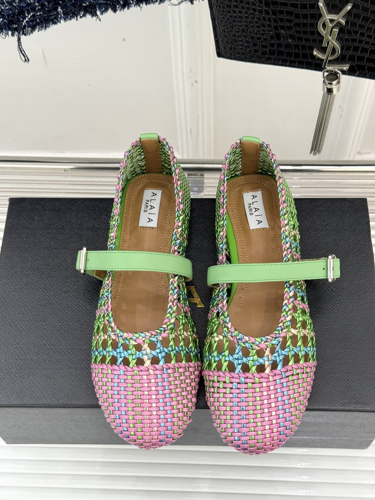 UA Alaïa Hollow Woven Mary Jane Flats(Customized Size 7-10 days production time)
